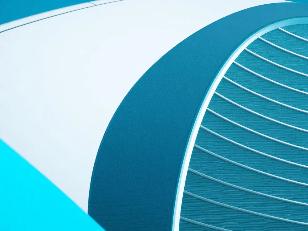 Curved modern Singapore architecture detail