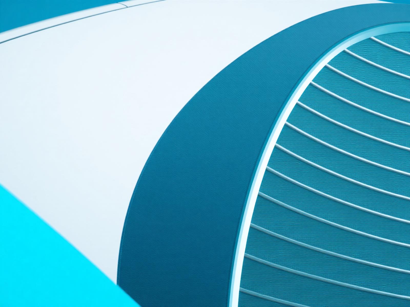 Curved modern Singapore architecture detail